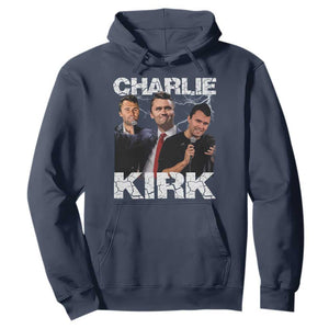 Charlie Kirk Hoodie Freedom Speech A True Patriot Tribute Bootleg TS10 Navy Print Your Wear