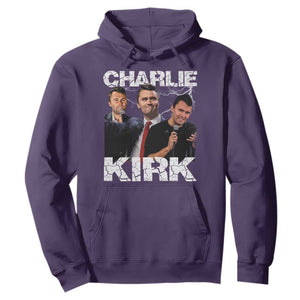 Charlie Kirk Hoodie Freedom Speech A True Patriot Tribute Bootleg TS10 Purple Print Your Wear