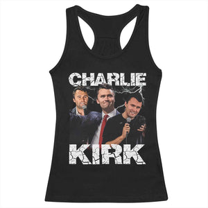Charlie Kirk Racerback Tank Top Freedom Speech A True Patriot Tribute Bootleg TS10 Black Print Your Wear