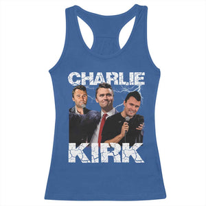 Charlie Kirk Racerback Tank Top Freedom Speech A True Patriot Tribute Bootleg TS10 Royal Blue Print Your Wear