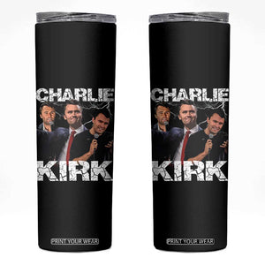 Charlie Kirk Skinny Tumbler Freedom Speech A True Patriot Tribute Bootleg TS10 Black Print Your Wear