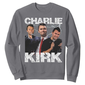 Charlie Kirk Sweatshirt Freedom Speech A True Patriot Tribute Bootleg TS10 Charcoal Print Your Wear