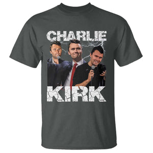 Charlie Kirk T Shirt Freedom Speech A True Patriot Tribute Bootleg TS10 Dark Heather Print Your Wear