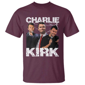 Charlie Kirk T Shirt Freedom Speech A True Patriot Tribute Bootleg TS10 Maroon Print Your Wear