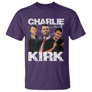 Charlie Kirk T Shirt Freedom Speech A True Patriot Tribute Bootleg TS10 Purple Print Your Wear