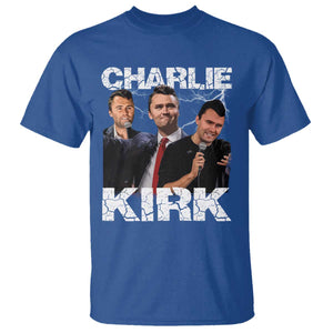 Charlie Kirk T Shirt Freedom Speech A True Patriot Tribute Bootleg TS10 Royal Blue Print Your Wear