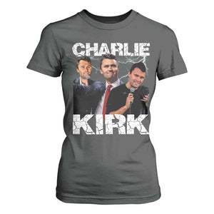 Charlie Kirk T Shirt For Women Freedom Speech A True Patriot Tribute Bootleg TS10 Dark Heather Print Your Wear