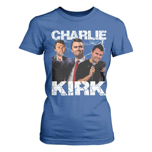 Charlie Kirk T Shirt For Women Freedom Speech A True Patriot Tribute Bootleg TS10 Royal Blue Print Your Wear