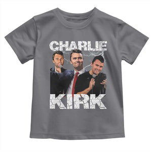 Charlie Kirk Toddler T Shirt Freedom Speech A True Patriot Tribute Bootleg TS10 Charcoal Print Your Wear