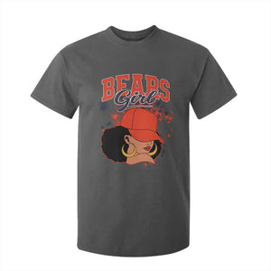 Bears Girl T Shirt For Kid Sports Fan Team Spirit Black Girls TS10 Dark Heather Print Your Wear