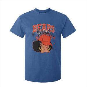 Bears Girl T Shirt For Kid Sports Fan Team Spirit Black Girls TS10 Royal Blue Print Your Wear