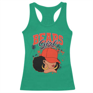 CFB Girl Racerback Tank Top Sports Fan Team Spirit Black Girls TS10 Irish Green Print Your Wear
