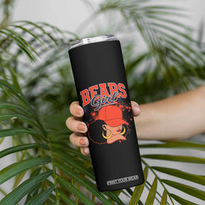 Bears Girl Skinny Tumbler Sports Fan Team Spirit Black Girls TS10 Print Your Wear