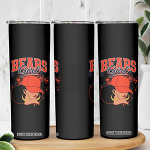 Bears Girl Skinny Tumbler Sports Fan Team Spirit Black Girls TS10 Print Your Wear