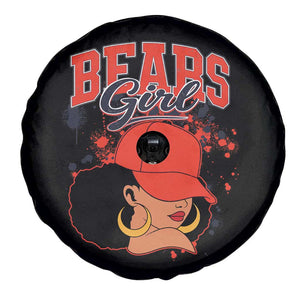 CFB Girl Spare Tire Cover Sports Fan Team Spirit Black Girls TS10 Print Your Wear