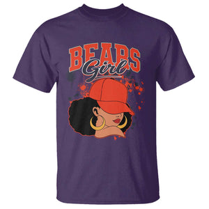 Bears Girl T Shirt Sports Fan Team Spirit Black Girls TS10 Purple Print Your Wear
