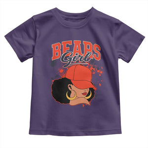 CFB Girl Toddler T Shirt Sports Fan Team Spirit Black Girls TS10 Purple Print Your Wear