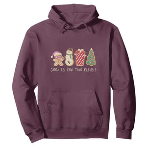 Christmas Pregnancy Announcement Hoodie Cookies For Two Please Xmas Maternity Gift TS10 Maroon Print Your Wear
