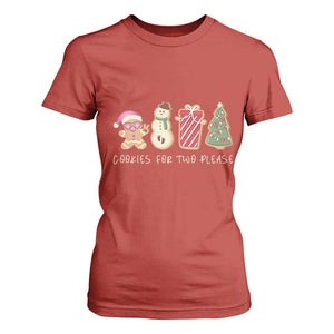 Christmas Pregnancy Announcement T Shirt For Women Cookies For Two Please Xmas Maternity Gift TS10 Red Print Your Wear