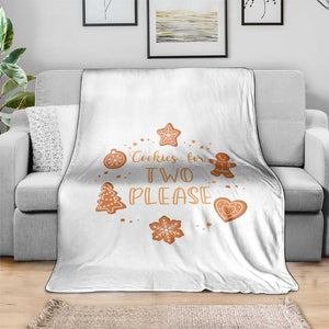 Christmas Pregnant Throw Blanket Cookies For Two Please Pregnancy Announcement TS10 Print Your Wear