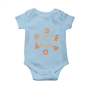 Christmas Pregnant Baby Onesie Cookies For Two Please Pregnancy Announcement TS10 Light Blue Print Your Wear