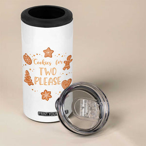 Christmas Pregnant 4 in 1 Can Cooler Tumbler Cookies For Two Please Pregnancy Announcement TS10 Print Your Wear