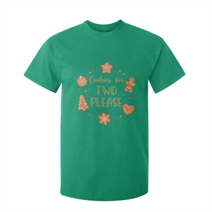 Christmas Pregnant T Shirt For Kid Cookies For Two Please Pregnancy Announcement TS10 Irish Green Print Your Wear
