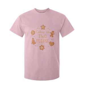 Christmas Pregnant T Shirt For Kid Cookies For Two Please Pregnancy Announcement TS10 Light Pink Print Your Wear