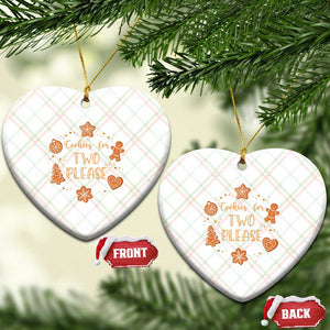 Christmas Pregnant Ceramic Ornament Cookies For Two Please Pregnancy Announcement TS10 Print Your Wear