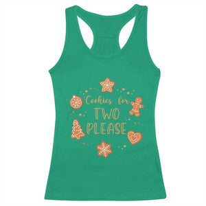 Christmas Pregnant Racerback Tank Top Cookies For Two Please Pregnancy Announcement TS10 Irish Green Print Your Wear