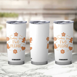 Christmas Pregnant Tumbler Cup Cookies For Two Please Pregnancy Announcement TS10 Print Your Wear