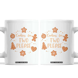 Christmas Pregnant Coffee Mug Cookies For Two Please Pregnancy Announcement TS10 White Print Your Wear