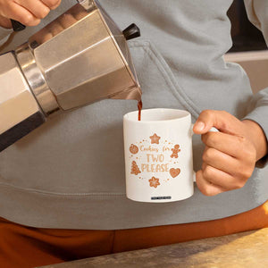 Christmas Pregnant Coffee Mug Cookies For Two Please Pregnancy Announcement TS10 Print Your Wear