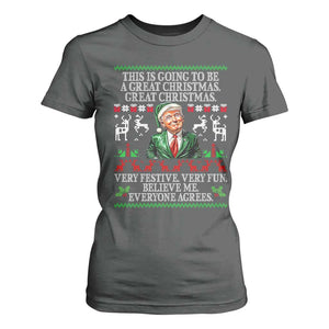 Funny Christmas Trump T Shirt For Women Make Christmas Great Again Ugly Christmas Sweater TS10 Dark Heather Print Your Wear