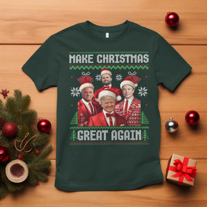 Christmas Trump Vance T Shirt Make Christmas Great Again Ugly Christmas Sweater TS10 Dark Forest Green Print Your Wear