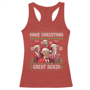 Christmas Trump Vance Racerback Tank Top Make Christmas Great Again Ugly Christmas Sweater TS10 Red Print Your Wear