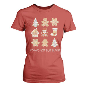 Christmas Pregnancy Announcement T Shirt For Women Cookies For Two Please Maternity Gift TS10 Red Print Your Wear
