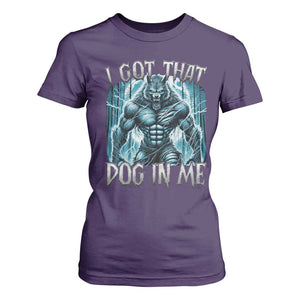 I Got That Dog In Me Wolf Alpha T Shirt For Women TS10 Purple Print Your Wear