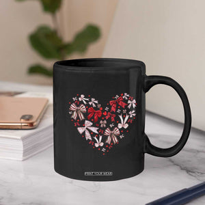 Coquette Valentine's Day Heart Bow Coffee Mug TS10 Print Your Wear