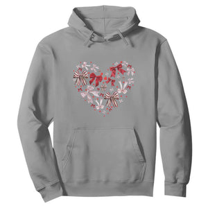 Coquette Valentine's Day Heart Bow Hoodie TS10 Sport Gray Print Your Wear