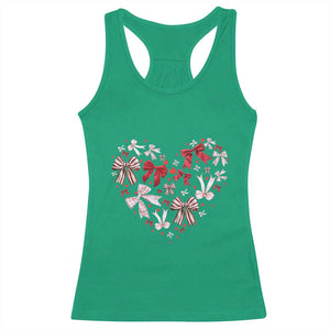 Coquette Valentine's Day Heart Bow Racerback Tank Top TS10 Irish Green Print Your Wear