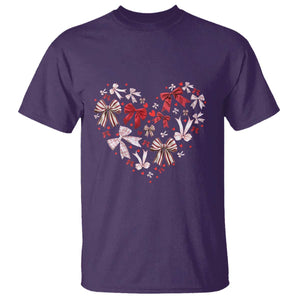 Coquette Valentine's Day Heart Bow T Shirt TS10 Purple Print Your Wear