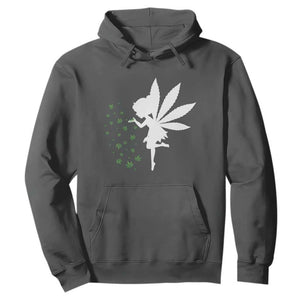 Marijuana Hoodie Weed Fairy Fantasy Leaf Stoner Pot Smoker Cannabis TS10 Dark Heather Print Your Wear