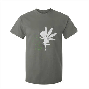Marijuana T Shirt For Kid Weed Fairy Fantasy Leaf Stoner Pot Smoker Cannabis TS10 Military Green Print Your Wear