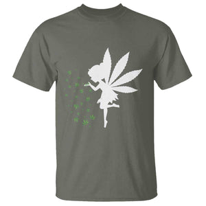 Marijuana T Shirt Weed Fairy Fantasy Leaf Stoner Pot Smoker Cannabis TS10 Military Green Print Your Wear