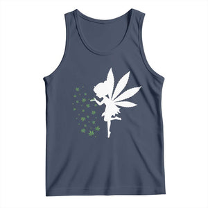 Marijuana Tank Top Weed Fairy Fantasy Leaf Stoner Pot Smoker Cannabis TS10 Navy Print Your Wear