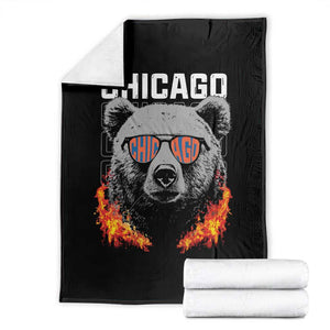 Bears Mascot Throw Blanket Vintage Retro Chicago TS10 Black Print Your Wear