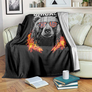 Bears Mascot Throw Blanket Vintage Retro Chicago TS10 Print Your Wear