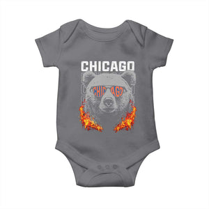 Bears Mascot Baby Onesie Vintage Retro Chicago TS10 Charcoal Print Your Wear