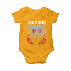 Bears Mascot Baby Onesie Vintage Retro Chicago TS10 Gold Print Your Wear